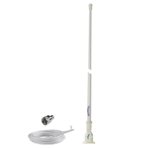 Glomex vhf antenne ra104, l:1m, 4,5m kabel og plast beslag