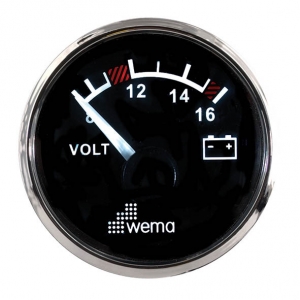 Wema Voltmeter 12 Volt Sort RF
