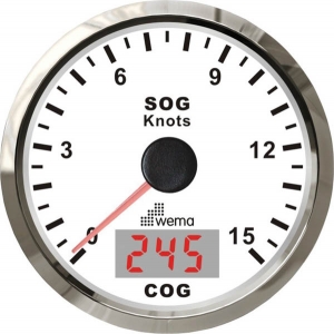 Wema Speedometer 15 kn Hvidt RF