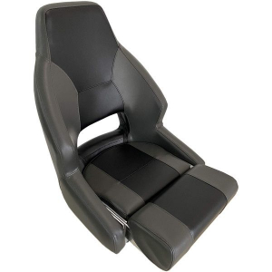 Esm rm52 flip up styrestol med mørkegrå/sort marinevinyl