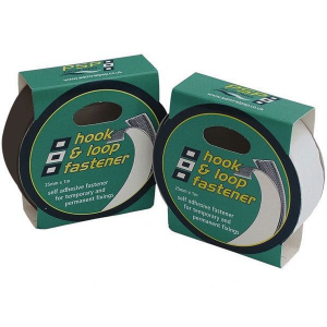 PSP Hook & Loop fastener velcro tape 25mm, Sort
